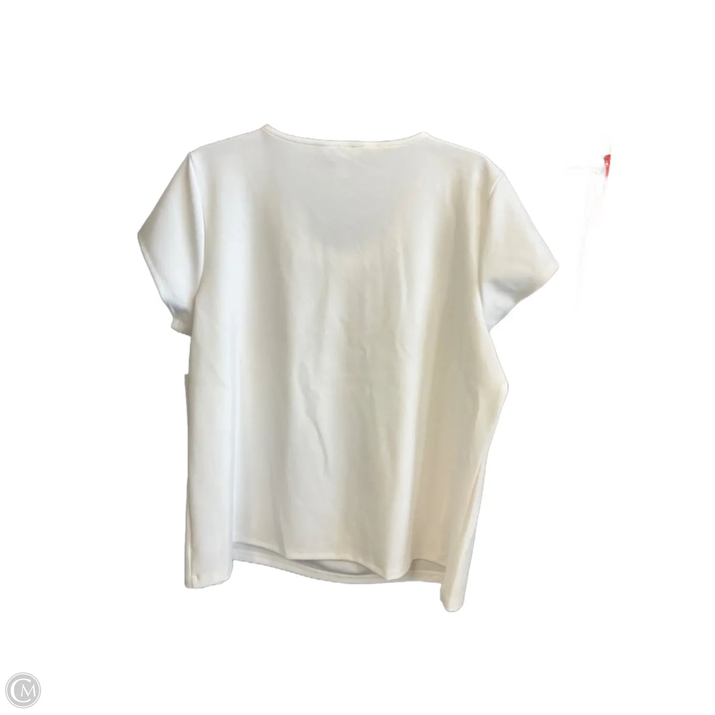 Top Short Sleeve Basic By Liz Claiborne In White, Size: Xxl