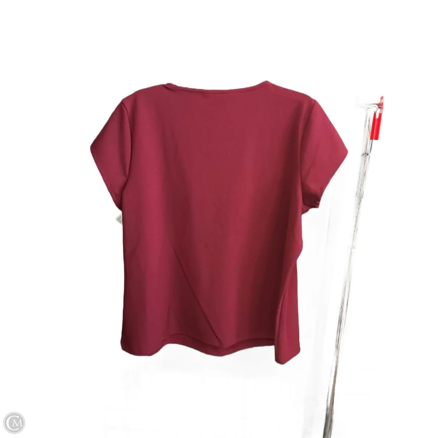 Top Short Sleeve Basic By Liz Claiborne In Red, Size: Xxl
