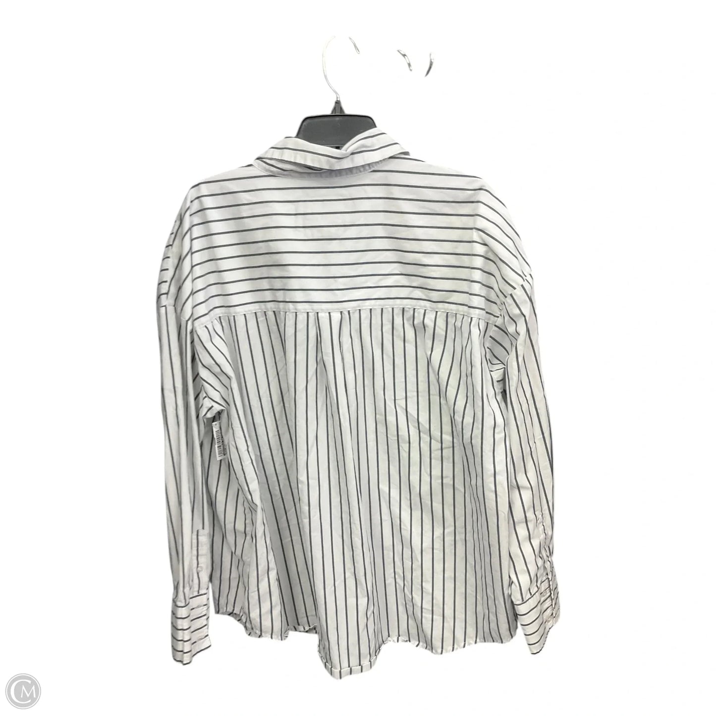 Blouse Long Sleeve By Abercrombie And Fitch In Striped Pattern, Size: Xl