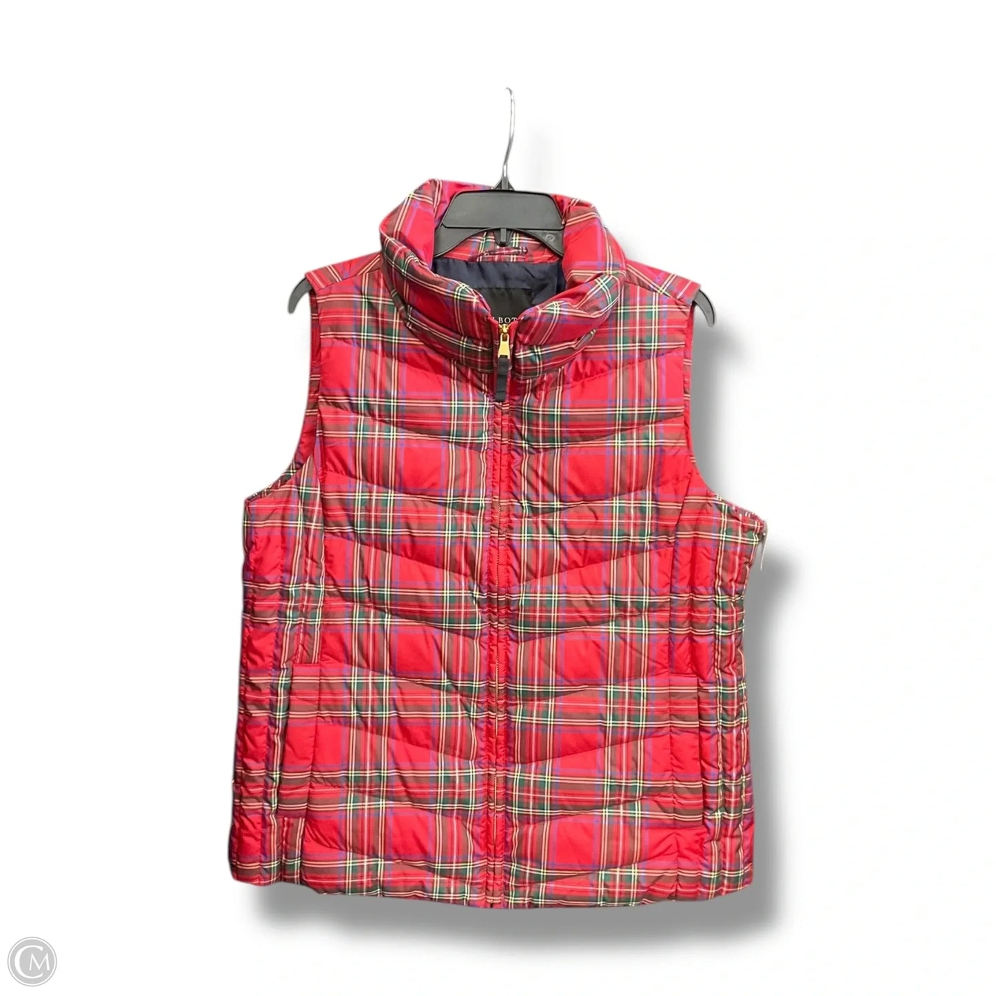 Vest Puffer & Quilted By Talbots In Plaid Pattern, Size: L