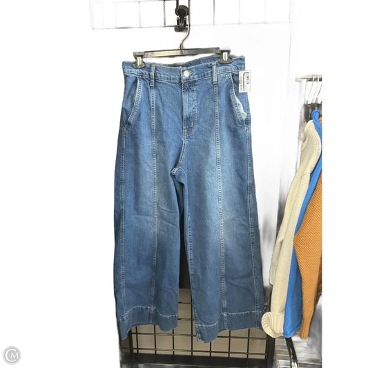 Jeans Wide Leg By Gap In Blue Denim, Size: 12