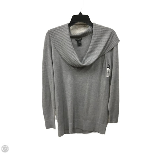 Top Long Sleeve Basic By Ann Taylor In Grey, Size: M
