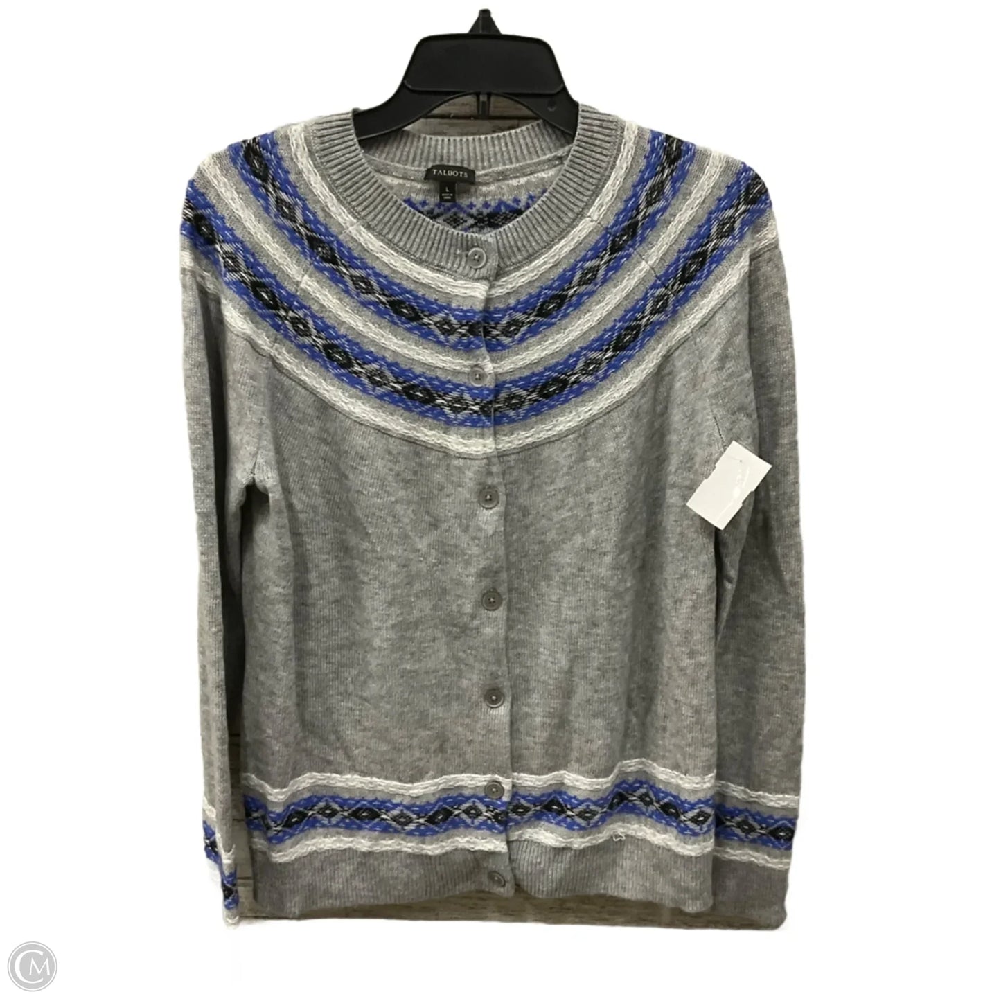 Cardigan By Talbots In Grey, Size: L