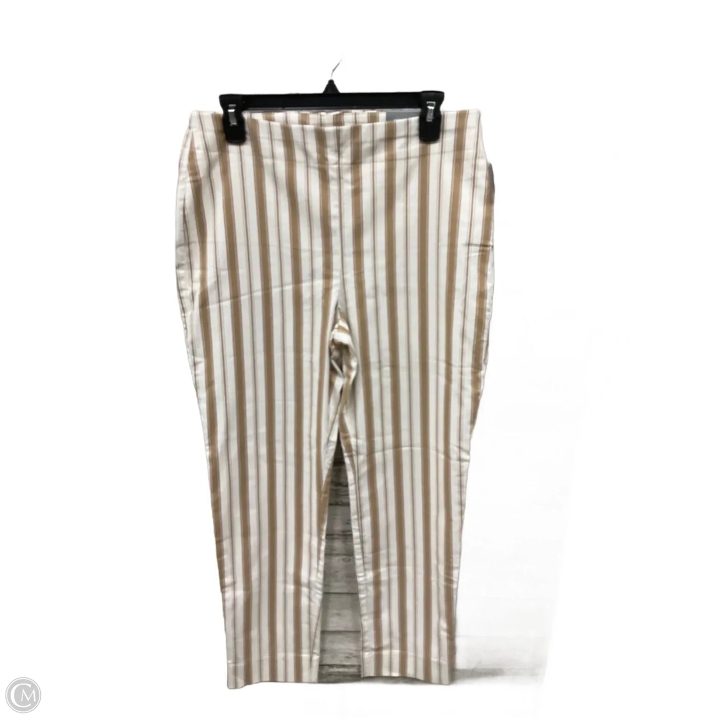 Pants Cropped By Chicos In Striped Pattern, Size: 8