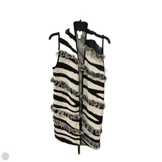 Cardigan By Chicos In Black & White, Size: S