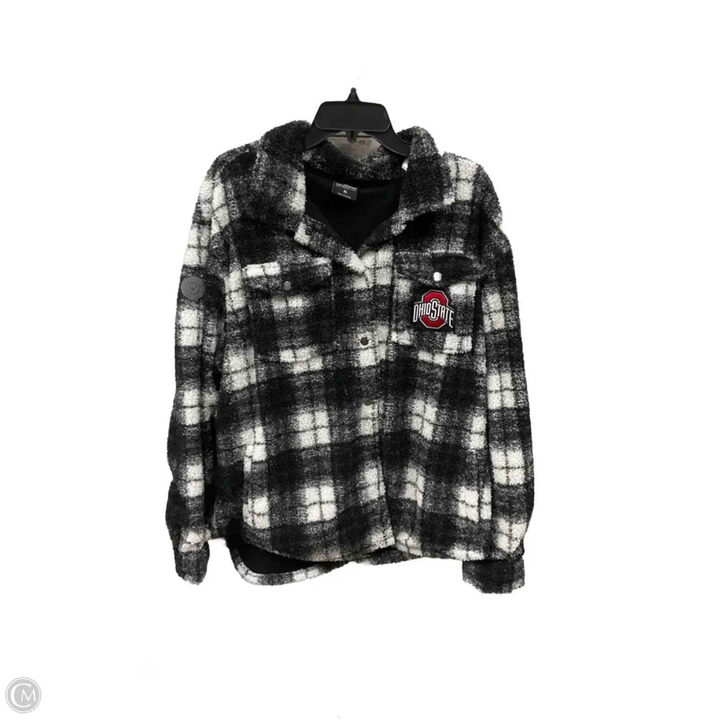 Jacket Faux Fur & Sherpa By Colosseum In Black & White, Size: Xl