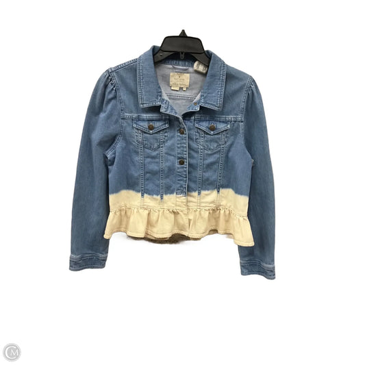 Jacket Designer By Kate Spade In Blue Denim, Size: M