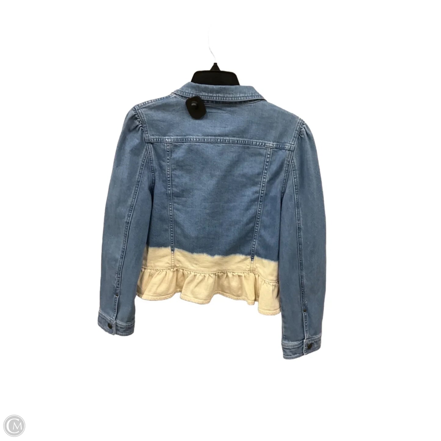 Jacket Designer By Kate Spade In Blue Denim, Size: M