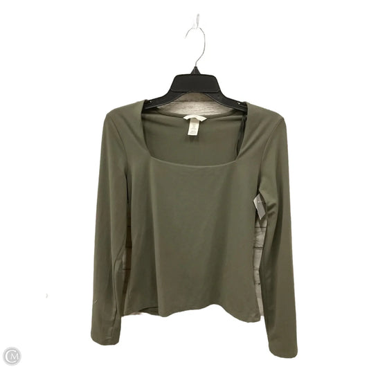 Top Long Sleeve Basic By H&m In Green, Size: M
