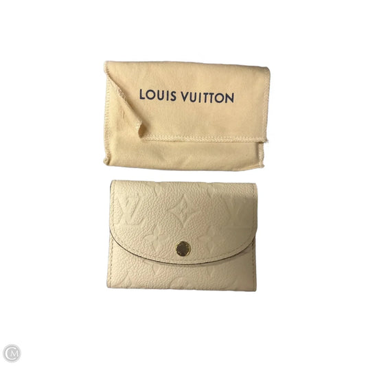 Wallet Luxury Designer By Louis Vuitton, Size: Small