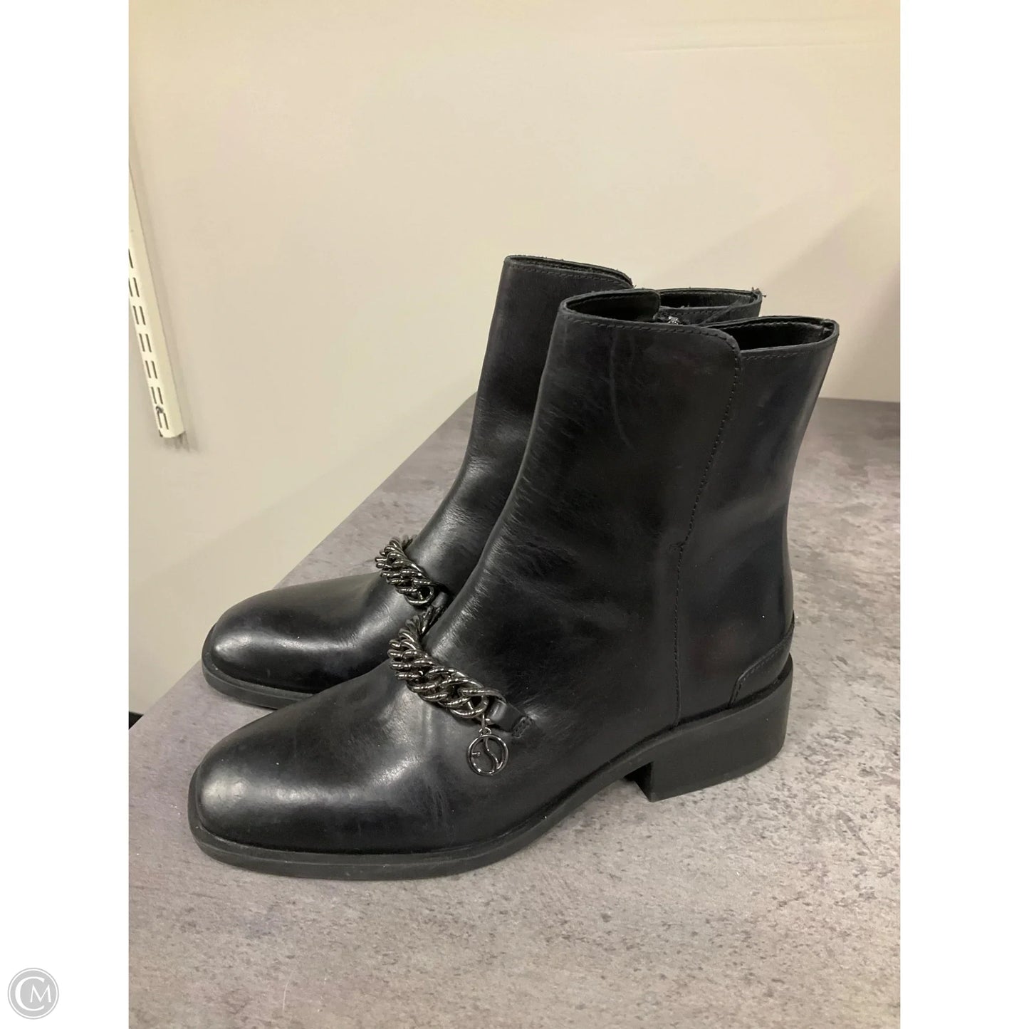 Boots Ankle Heels By Franco Sarto In Black, Size: 6.5