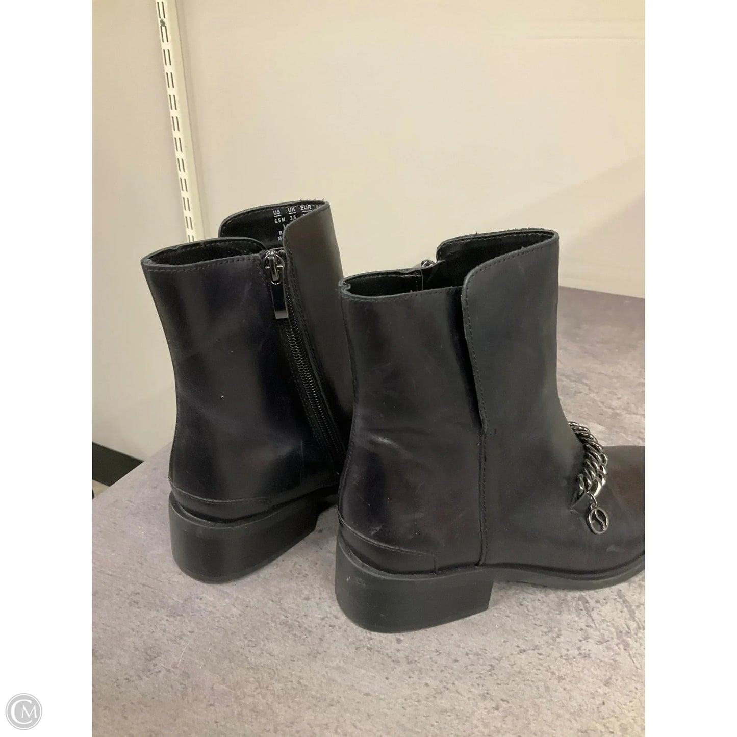 Boots Ankle Heels By Franco Sarto In Black, Size: 6.5