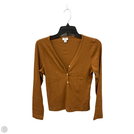 Top Long Sleeve By J. Crew In Brown, Size: S