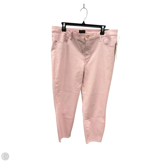 Pants Cropped By Talbots In Pink Denim, Size: 16