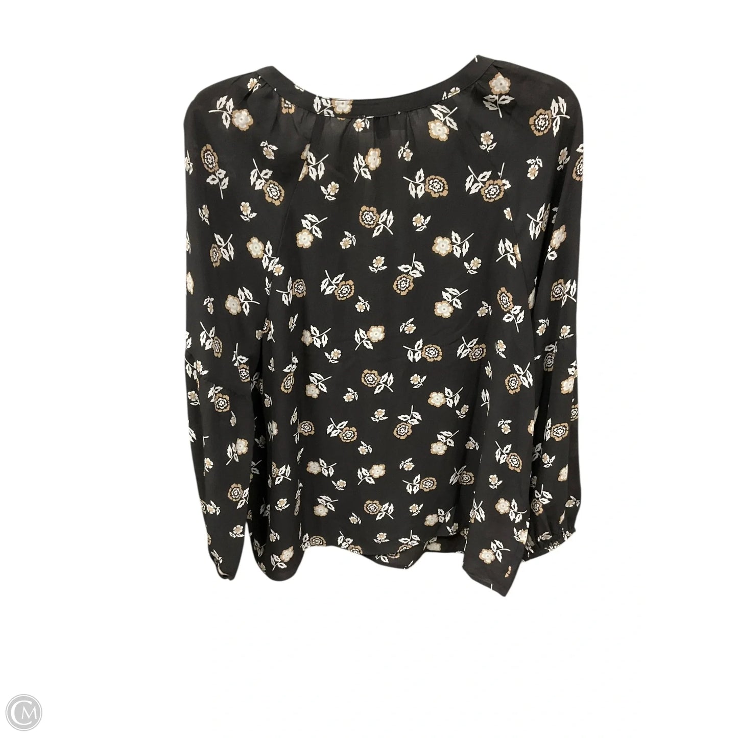Top Long Sleeve By Loft In Floral Print, Size: L