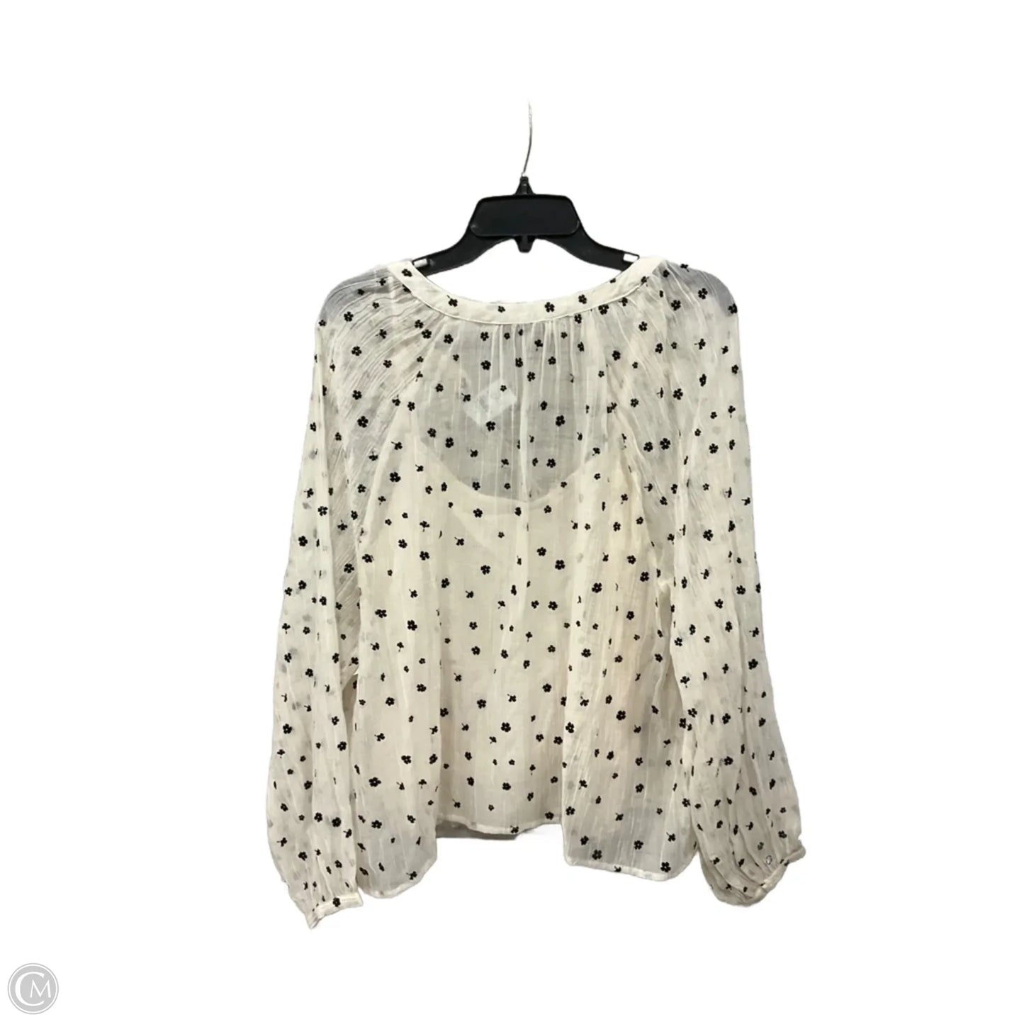 Top Long Sleeve By Loft In Cream, Size: Xl