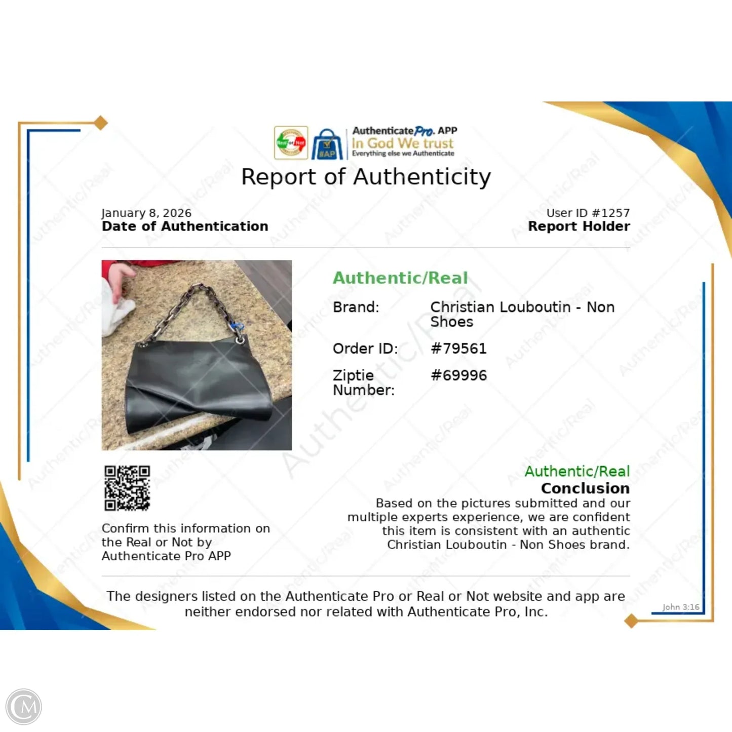 Handbag Luxury Designer By Christian Louboutin, Size: Medium