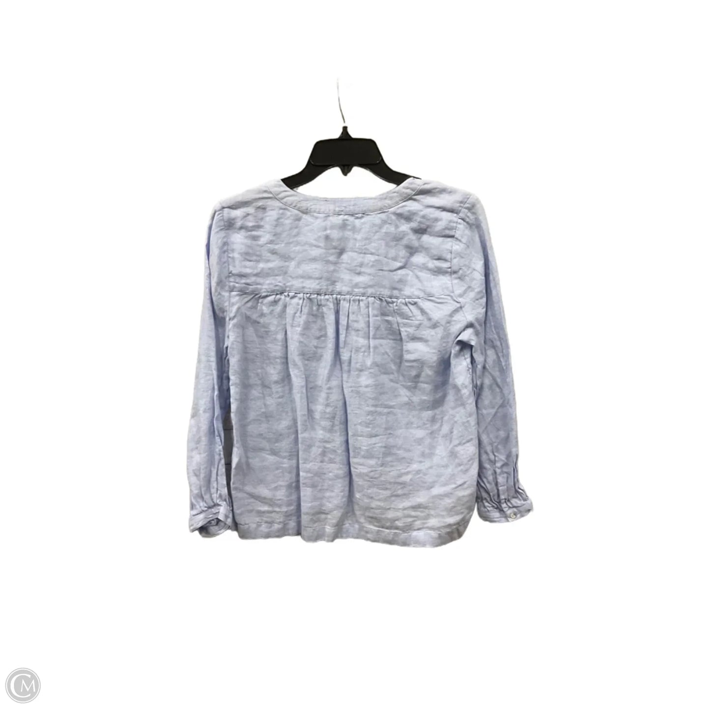 Top Long Sleeve Designer By Halston In Blue, Size: S
