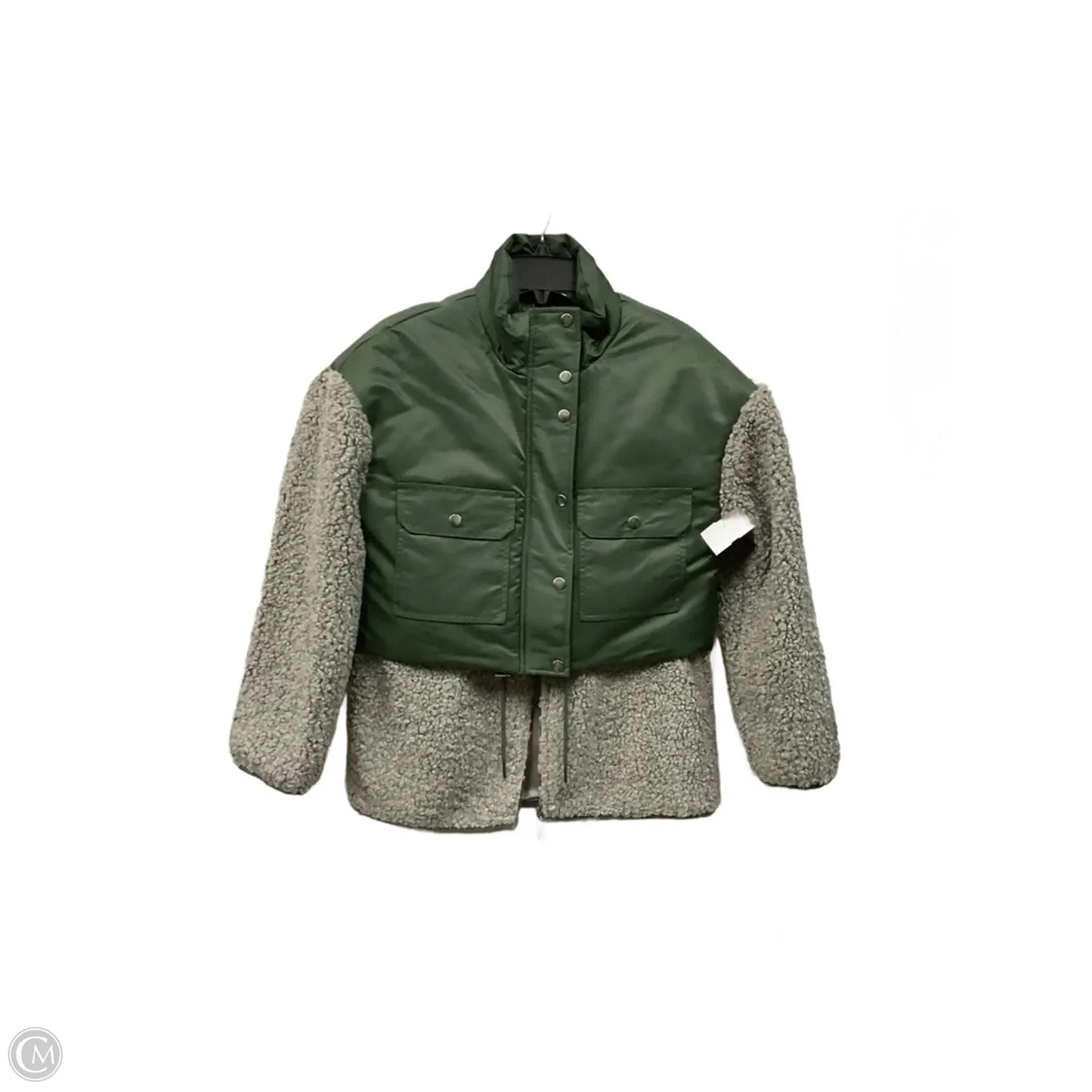 Jacket Faux Fur & Sherpa By Avec Les Filles In Green, Size: Xs