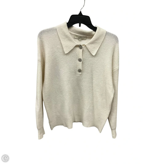 Sweater By Loft In Cream, Size: S