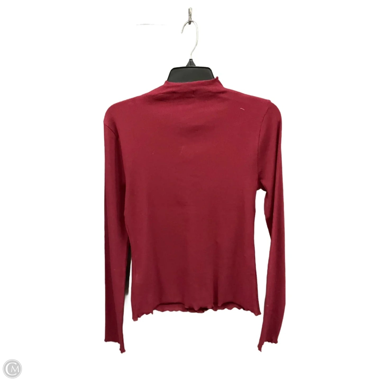 Top Long Sleeve Basic By J. Crew In Maroon, Size: M