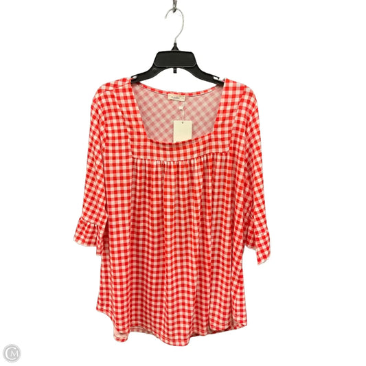 Top 3/4 Sleeve By Clothes Mentor In Striped Pattern, Size: 3x
