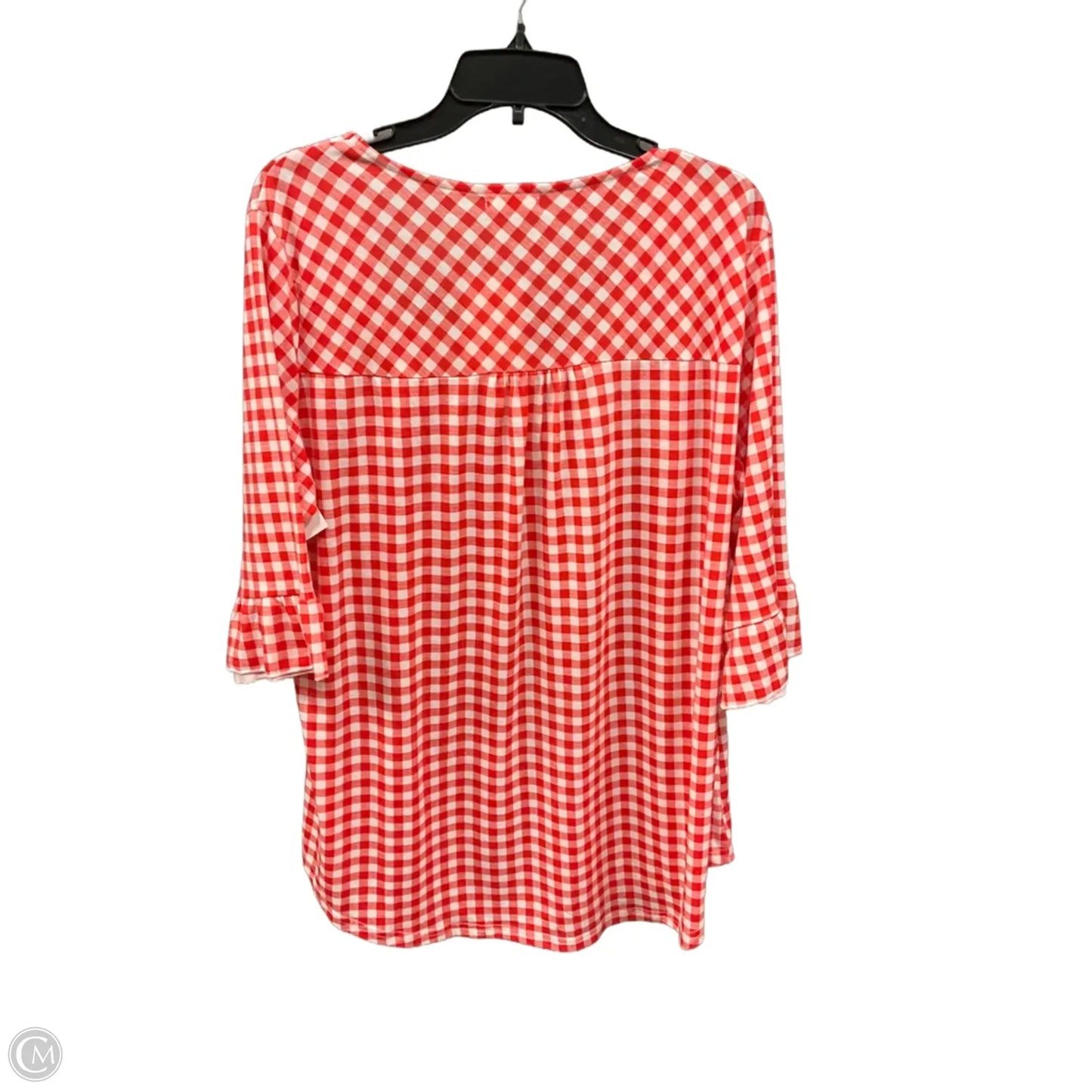 Top 3/4 Sleeve By Clothes Mentor In Striped Pattern, Size: 3x