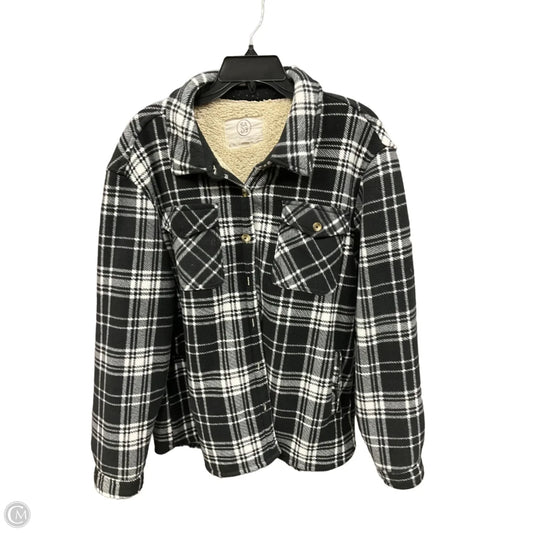 Jacket Shirt By Sage In Plaid Pattern, Size: Xxl