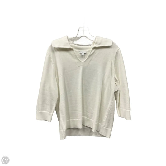 Top 3/4 Sleeve Basic By J. Jill In White, Size: Lp