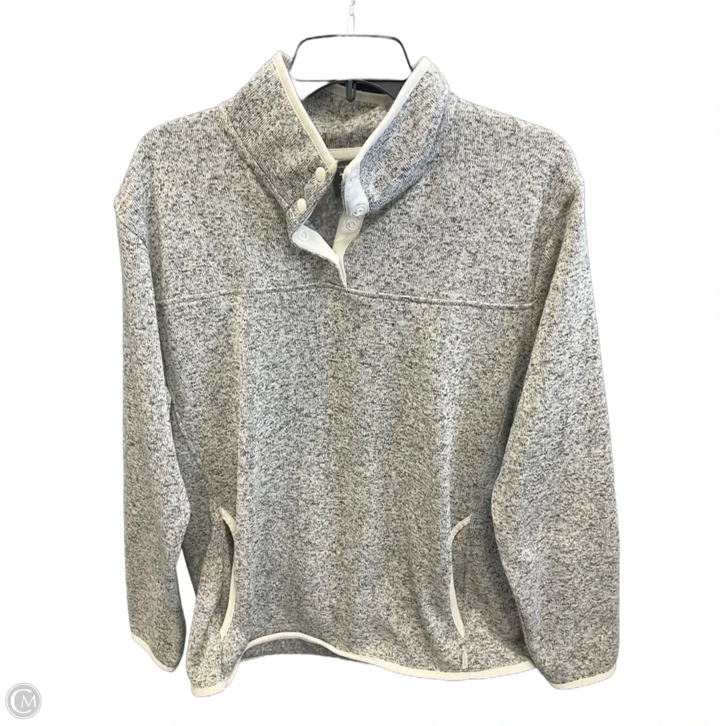 Sweatshirt Collar By Eddie Bauer In Grey, Size: Xl