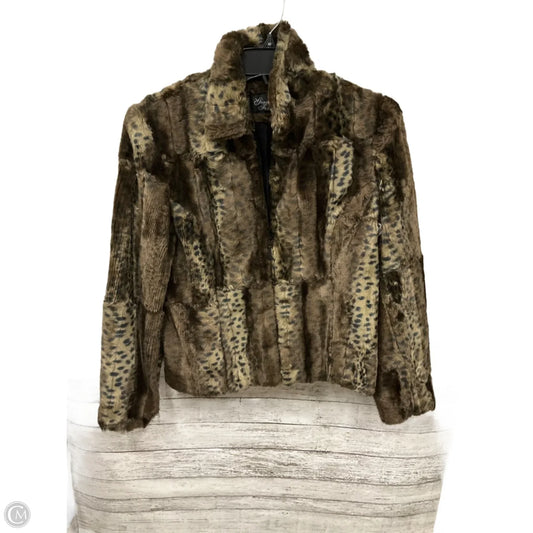 Jacket Faux Fur & Sherpa By Clothes Mentor In Animal Print, Size: S