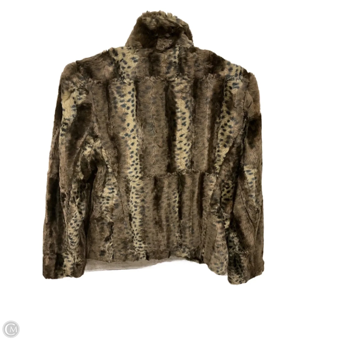 Jacket Faux Fur & Sherpa By Clothes Mentor In Animal Print, Size: S