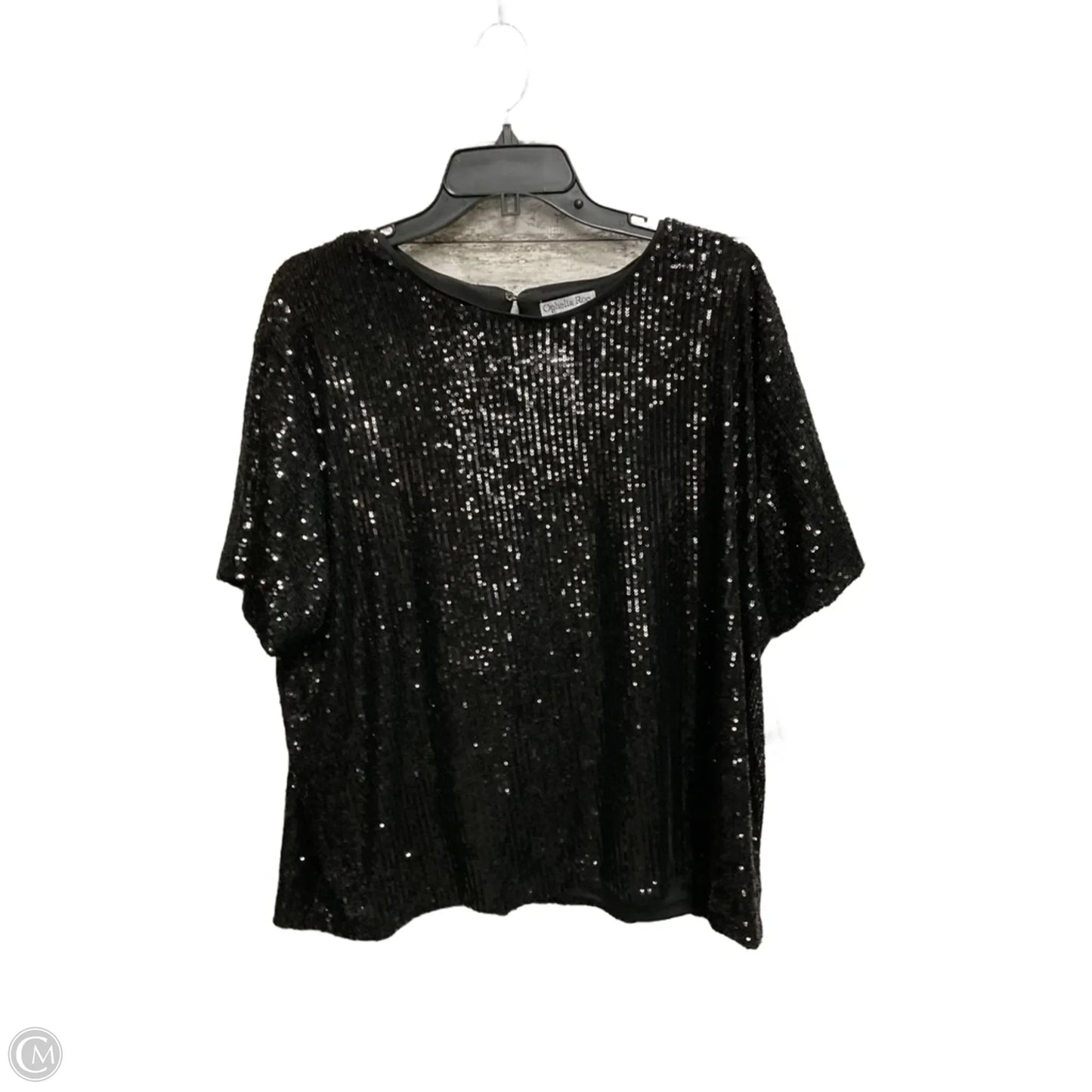 Top Short Sleeve Basic By Ophelia Roe In Black, Size: 2x