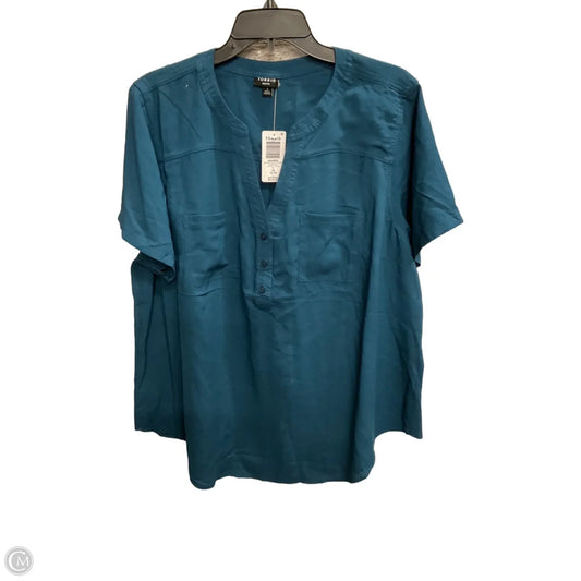 Top Short Sleeve Basic By Torrid In Blue, Size: 1x
