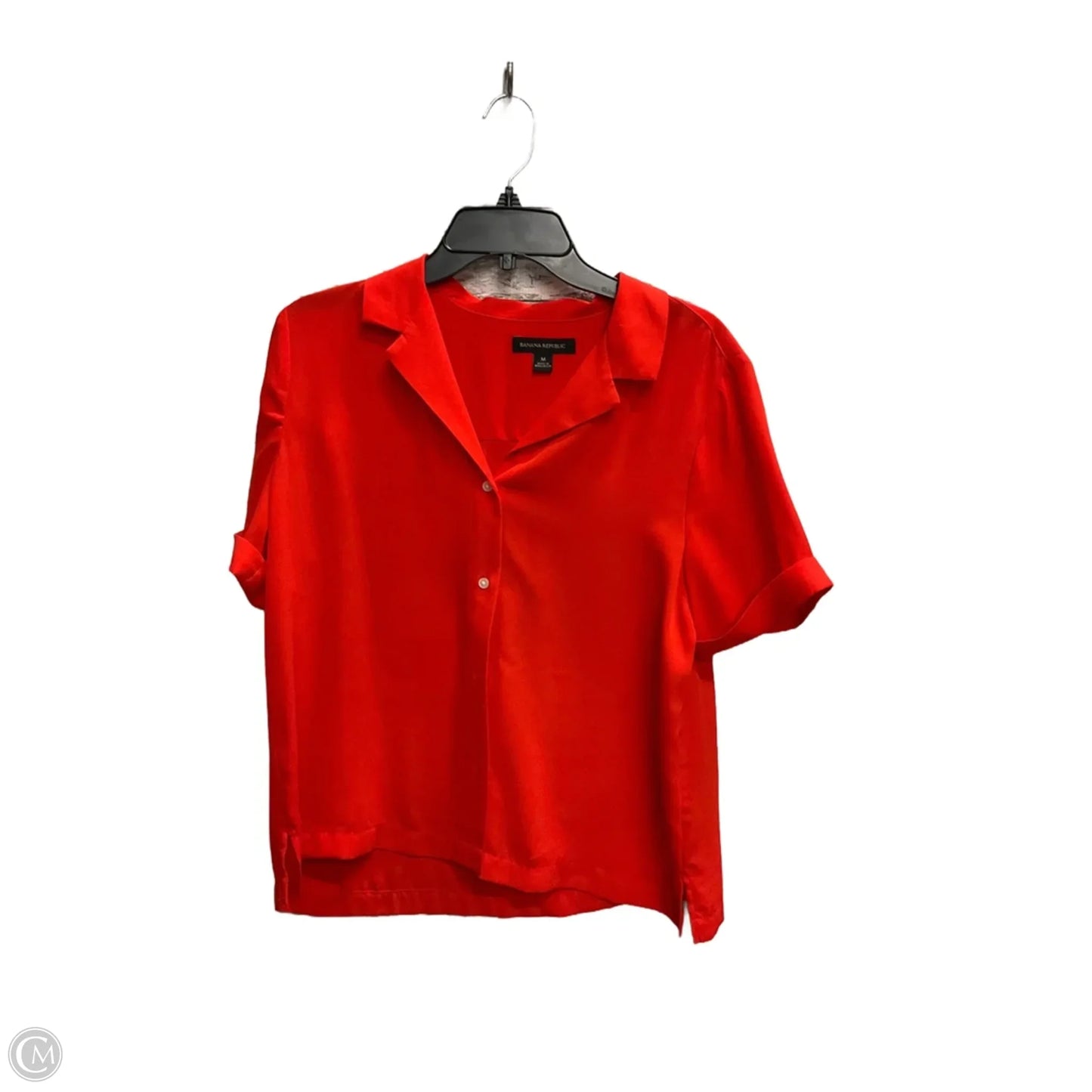 Top Short Sleeve Basic By Banana Republic In Orange, Size: M