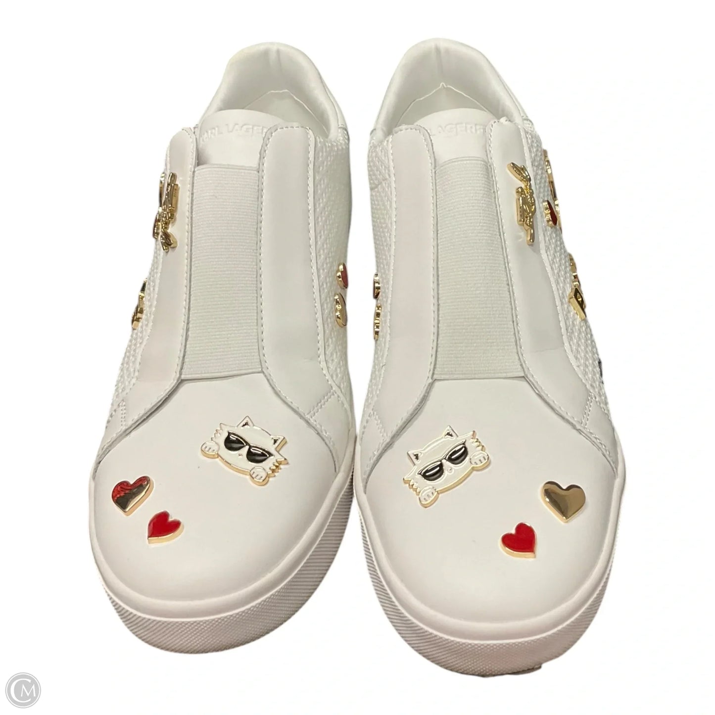 Shoes Designer By Karl Lagerfeld In White, Size: 11