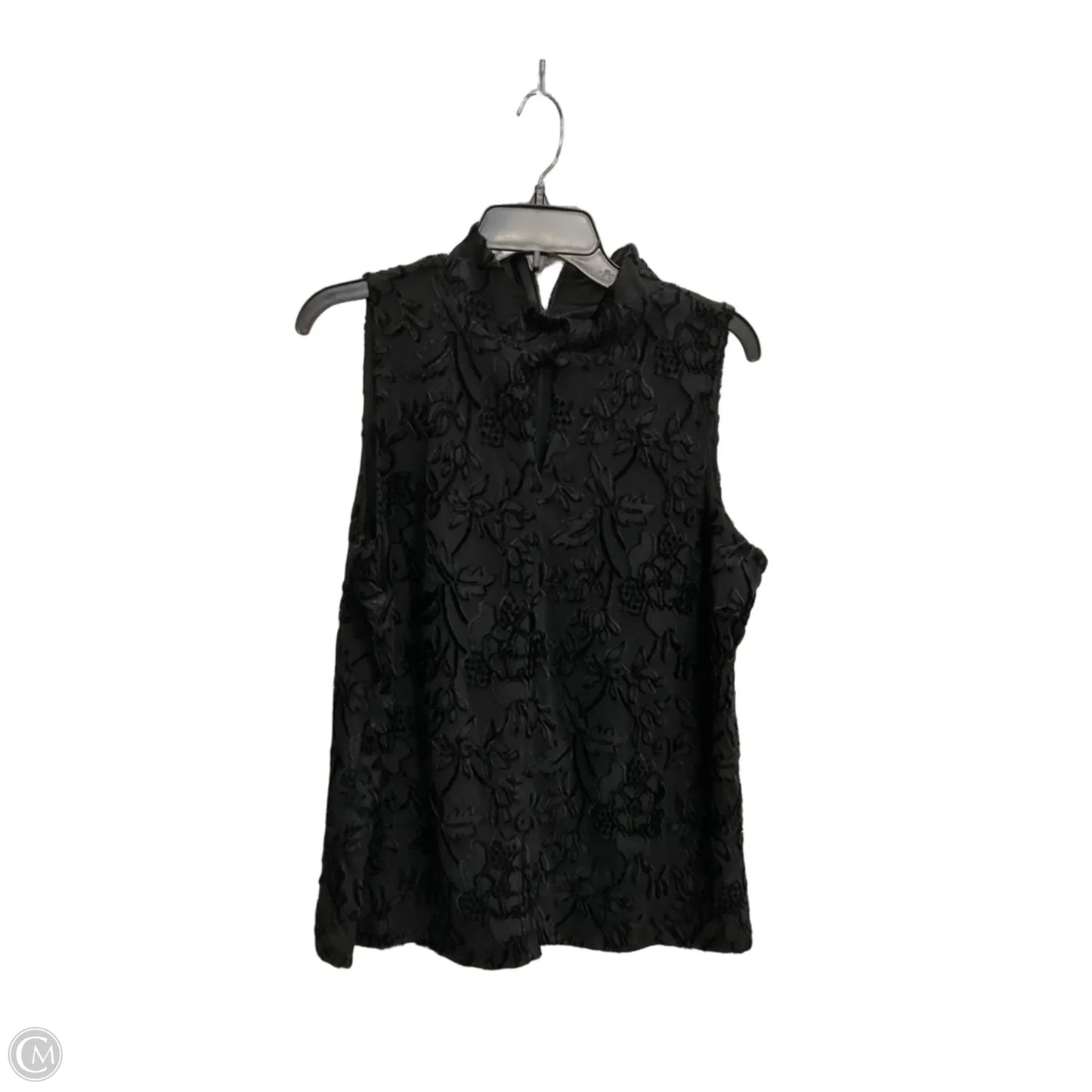Top Sleeveless By Chicos In Black, Size: L