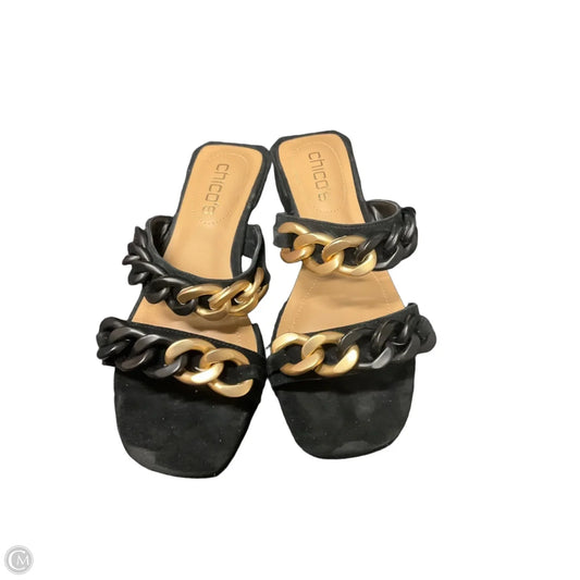 Sandals Flats By Chicos In Black, Size: 6