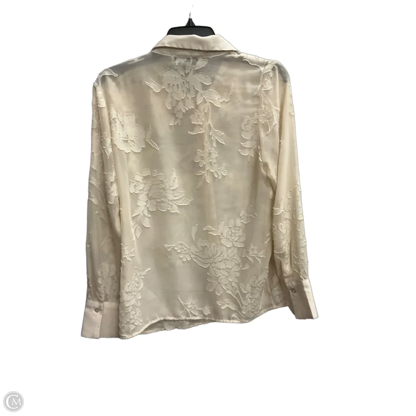 Blouse Long Sleeve By Rachel Zoe In Cream, Size: M
