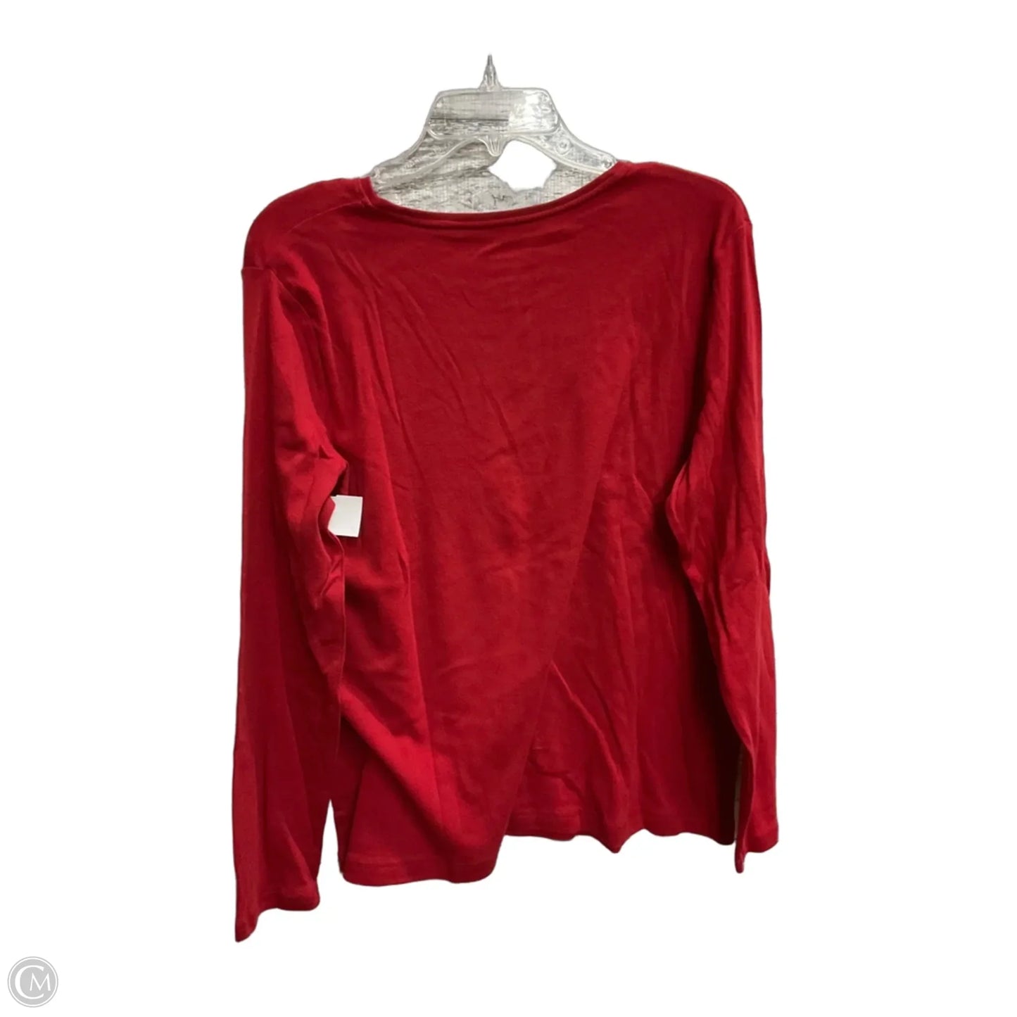 Top Long Sleeve Basic By Croft And Barrow In Red, Size: Xlp