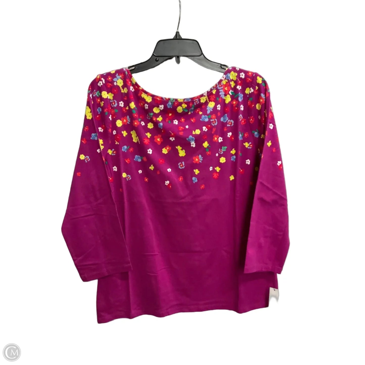 Top Long Sleeve By Talbots In Floral Print, Size: L