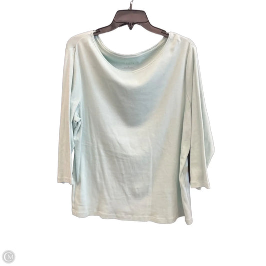 Top 3/4 Sleeve Basic By Talbots In Blue, Size: 2x