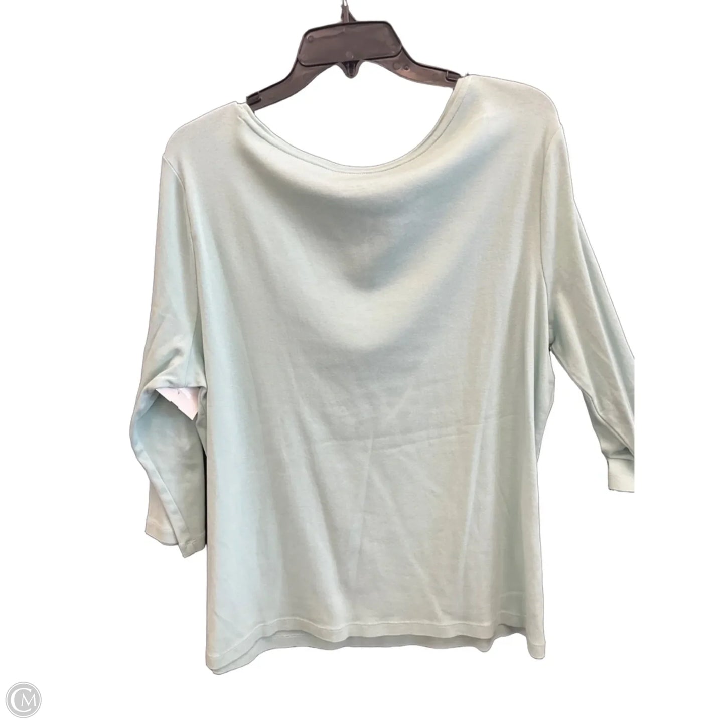 Top 3/4 Sleeve Basic By Talbots In Blue, Size: 2x