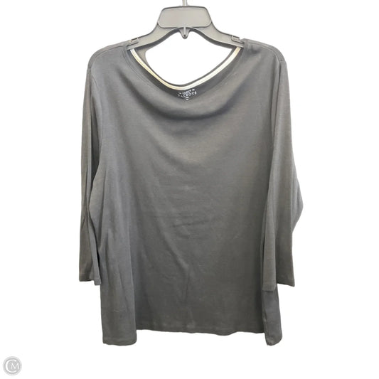 Top 3/4 Sleeve Basic By Talbots In Black, Size: 2x