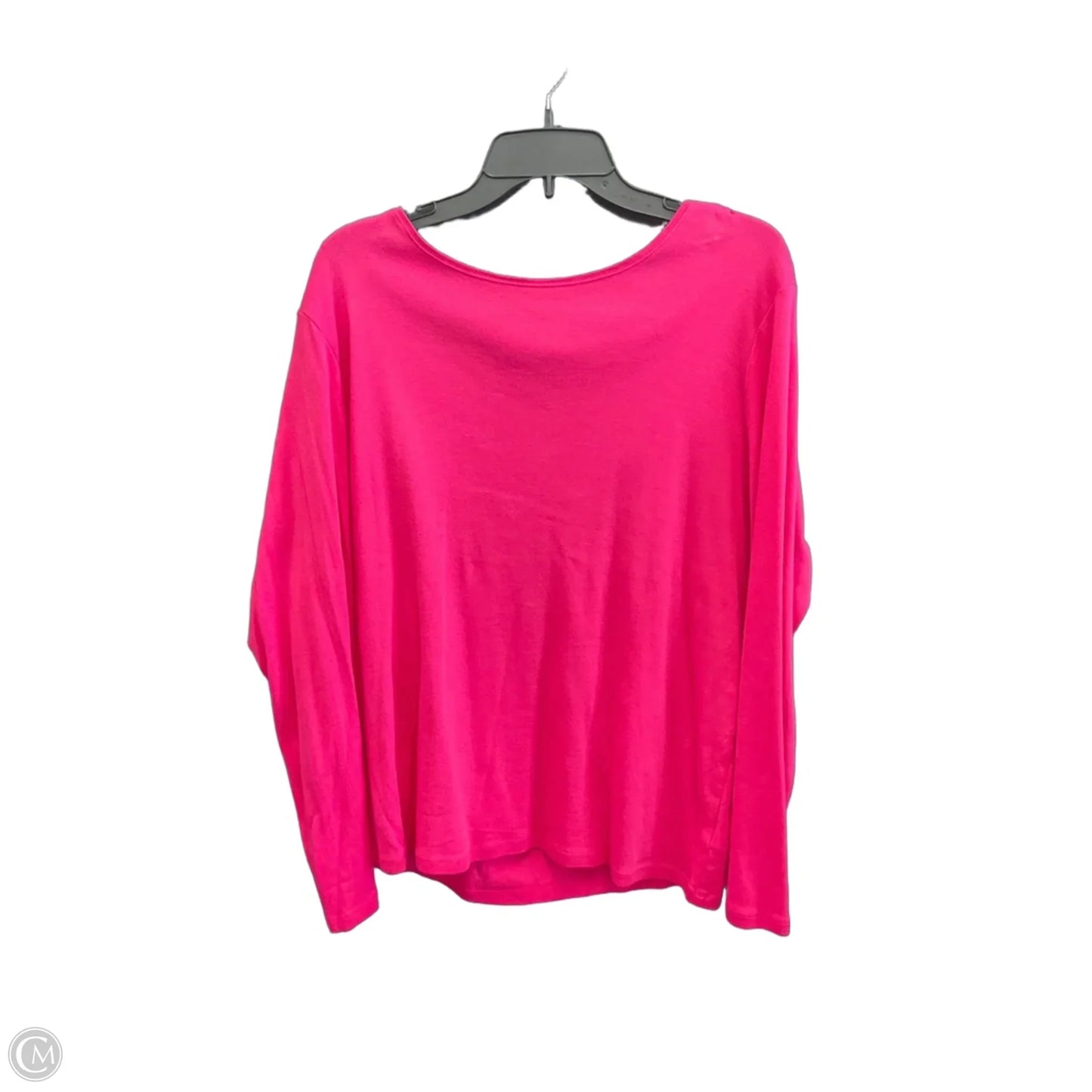 Top 3/4 Sleeve Basic By Talbots In Pink, Size: 2x