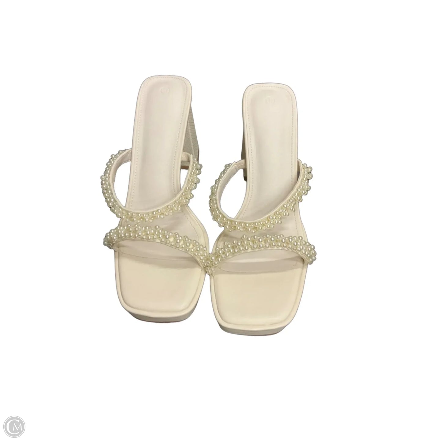 Shoes Heels Block By Clothes Mentor In White, Size: 11