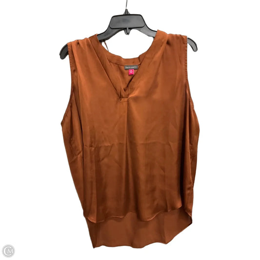 Blouse Sleeveless By Vince Camuto In Bronze, Size: Xl
