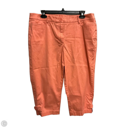 Pants Cropped By Talbots In Coral, Size: 14p