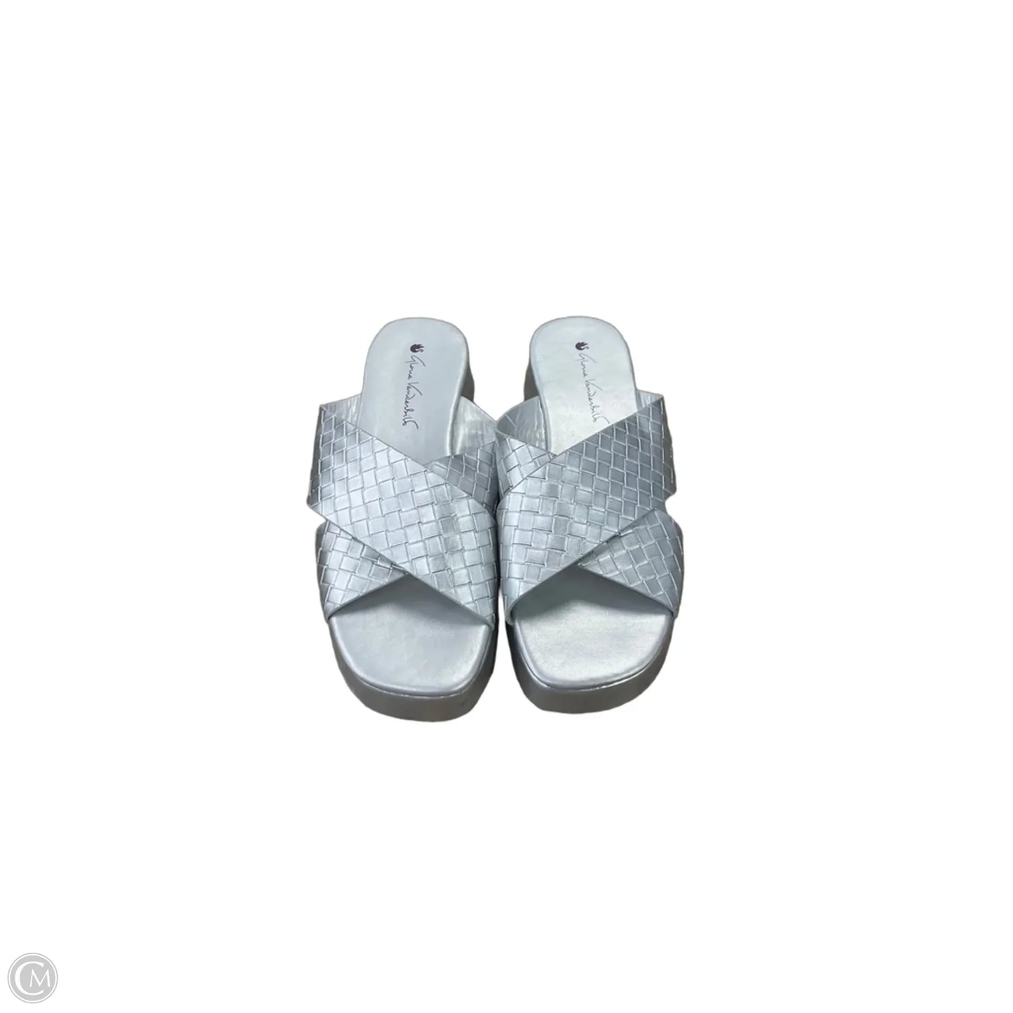 Sandals Flats By Gloria Vanderbilt In Silver, Size: 9