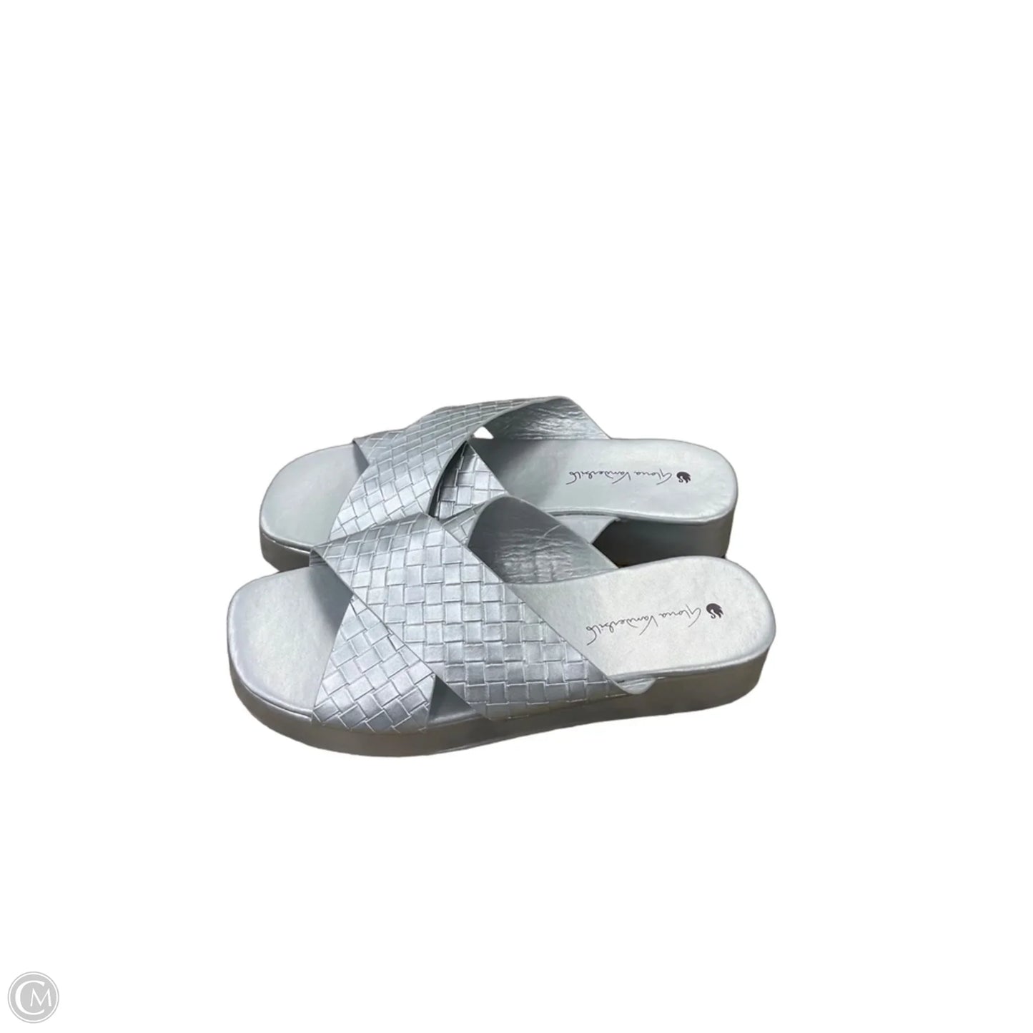 Sandals Flats By Gloria Vanderbilt In Silver, Size: 9